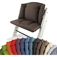 Los mejores  - BambiniWelt Cojín de asiento para trona Stokke Tripp Trapp- en 14 colores- jaspeado- asiento de 2 piezas- funda- cojín…